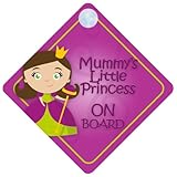 MLP012 Mummy's Little Princess On Board Car Sign New Baby / Child Gift / Present / Baby Shower Surpr