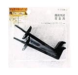 山口安製作所額用木部受金具ネジ足昭和折釘(黒)60mm2個入Y-7104-2