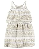 カーターズ Carter's ジャージーワンピース キッズ子供服 ノースリーブ 綿ジャージー100% Gold Geo Two-Tier Jersey Dress 2T (88-93 cm)