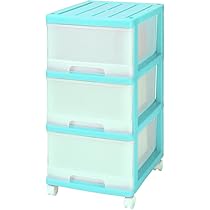 Amazon｜マックスジャパン 深型3段収納ケースブルー｜収納ケース