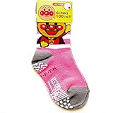 アンパンマン　ピンク ソックス・靴下 スベリ止メ付き 9-12/12-15ｃｍ（1871-140-190） (12cm～15cm)