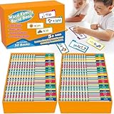 NXSKAH 30 Read and Rhyme Books, 30読み、韻を踏む本 単語ファミリーのフラッシュカード、Word Families Flash Cards,Educational Reading Games, ABC Vocabulary Flash Cards, Sight Words Flashカード幼稚園, ライムワードファミリーアクティビティフラッシュカードを読む, 教育読