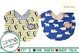 【子供服】 kids zoo (キッズズー) 楊柳ペンギン・しろくま動物柄スタイ W33805