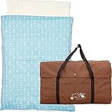 エムール 洗える お昼寝布団5点セット マトリョーシカガーゼ 日本製 (ターコイズブルー) [Baby Product]