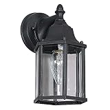 Sunset Lighting F7851-30 Outdoor Wall Sconce with Clear Beveled Glass, White Finish [並行輸入品]