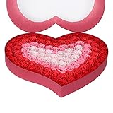 HYSUNG　石鹸　花　バラとポプリ　100個セット　ハート型　手作り　洗う　手　お風呂　香り　キレイ　フラワー　ソープ　ギフト 誕生日　結婚お祝い　バレンタインデー　ロマンチック　贈り物 (赤)