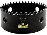 Starrett CT414 Steel High Performance Triple Chip Tungsten Carbide Tipped Hole Saw, Carbide Teeth, 4