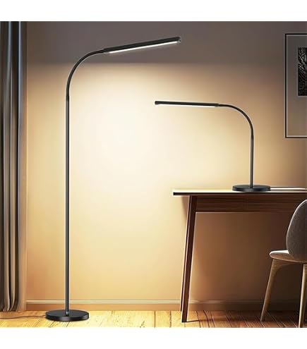 LED-Stehlampe Höhenverstellbar – 3 Lichtfarben, Dimmbar, Mit USB-Anschluss, Modernes Design, 8W