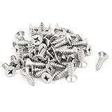 uxcell　セルフタッピングねじ　ファスナー　フィリップス　5.5mm x 19mm　フラットヘッド　50個入り