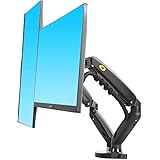 NBAV Mounts NB New F160 Dual Monitor Full Motion Desk Mount with Gas Spring for Two Computer Monitors 17 - 30Inch LED LCD Fla