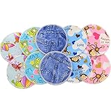 Washable Organic Bamboo Mom Nursing/Breast Pads by OHBABYKA- Ultra Soft, Reusable, Heavy Leak-Proof,