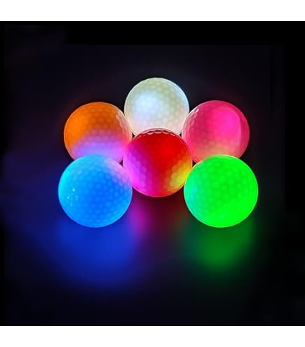 THIODOON Set van 12 verbeterde in het donker lichtgevende golfballen, lichtgevende led-golfballen, nacht-golfcadeausets voor mannen, kinderen, vrouwen