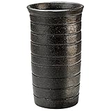 信楽焼 へちもん 傘立 鉄黒窯変 長壺 2-2943