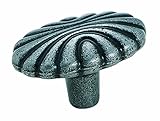Amerock BP1338WI Natural Elegance Oval Shell Knob, Wrought Iron, 1-9/16-Inch Length [並行輸入品]