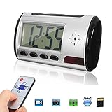Hidden camera alarm clock micro nanny cam motion detection
