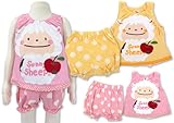 (サニーシープ)Sunny Sheep 【SunnySheep】 サニーシープ ひつじちゃんプリント キャミスーツ キャミソール ショートパンツ 80cm/90cm/95cm 80 クリーム