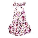 PER ベビー服　ロンパース ブルマー カバーオール 新生児　幼児　赤ちゃん 女の子 ガールズ 花柄　袖なし　可愛い　夏 (3～18ヶ月)