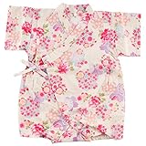 (ファンファン) 甚平 ベビー 女の子 日本製生地 夏 和花 アイボリー 80