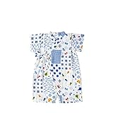 [ミキハウス] MIKIHOUSE 二重織ガーゼ♪パッチワーク柄プッチー甚平オール 〈SS-M（50cm-80cm）〉 12-7506-786 白 M(70-80cm)