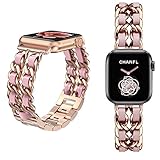 NN.ORANIE for Apple Watch Series6/SE/5/4/3/2/1 44mm バンド 金属ベルト ステンレス+PU