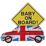 Negesu(ネグエス) MINI 赤ちゃん乗っています ステッカー ★クロス付