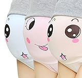 3パック妊婦レディースショーツ調節可能マタニティ下着Painting Cuties US サイズ: 3L
