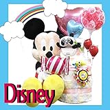 3段 ディズニーミニー　ピンク　ﾊﾟﾝﾊﾟｰｽM　今治タオル おむつケーキ　オムツケーキ 　出産祝い　誕生日祝い