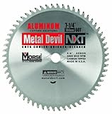 MK Morse CSM72560NAC Metal Devil Circular Saw Blade, Aluminum Application, 7-1/4-Inch Diameter, 60 T