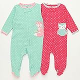 Carter's (カーターズ) ジップアップ カバーオール 長袖 足付き 水玉 キツネ9m [並行輸入品]