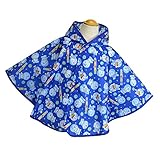 ドラえもん DORAEMON 子供 合羽 レインコート ポンチョ 雨合羽 雨具 保育園 男の子 80-100cm ブルー