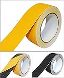 B.H. Select すべり止め ノンスリップ テープ 50mm×5m 階段 床 屋外 屋内 はがれにくい 耐久性 防水 (イエロー（3個セット）) BH68-7