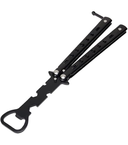 Amazon.co.jp: バタフライナイフ タイプ 栓抜き スパナ 刃なし 練習用