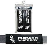 MLBシカゴホワイトソックスシートベルトパッド（2パック）、1サイズ、ホワイト