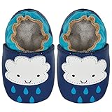 Kimi + Kai Kids Soft Sole Leather Crib Bootie Shoes - 6-12 Months