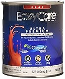 True Value ezfd-qt Easycareペイント/プライマーin one Deepベース内部フラットラテックス壁仕上げ、1-quart