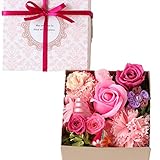 Azurosa(アズローザ) プリザーブドフラワー ギフト 和 BOX バラ フレグランスソープカーネーション (ピンク)