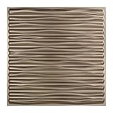 Fasade簡単インストール砂丘つや消しニッケルLay in天井タイル/天井パネル( 2 ' x 2 'タイル)