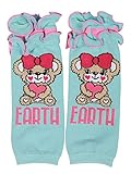(アースマジック) EARTHMAGIC リボン付きふわふわマフィーBABYレッグウォーマー サックス
