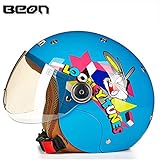 BEON(B-103ETK) 激安子供用ヘルメット 半帽 半キャップ 頑丈 軽量 原付全9色 可愛い キッズ 安全 軽量 アウトドア 男の子 女の子 ジェット リングヘルメット フリーサイズ PSC付