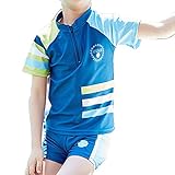 【Ani Mam Kids】キッズ用 水着 男の子 用 女の子 用 ラッシュガード スイミング ウェア (L（140）, ブルー)