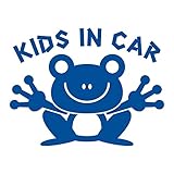 imoninn KIDS in car ステッカー　【パッケージ版】　No.22　カエルさん　（青色）