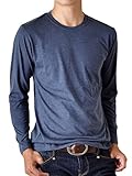 (アローナ)ARONA ストレッチTシャツ 無地 長袖Tシャツ ロングTシャツ メンズ /M1.5/ クルーネックＥ杢ネイビー 3L