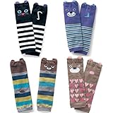 [インソミラ] InSomila ベビー キッズ レッグウォーマー 4組 セット UV対策 赤ちゃん 可愛い 動物柄 幼児 冷房対策 秋冬