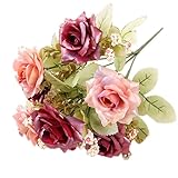 手作りのバラのシミュレーションフラワー人工花、フクシア