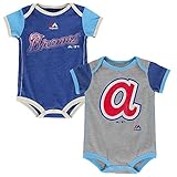 Atlanta BravesヴィンテージBaby / Infant Goチーム2 Piece Creeper Set