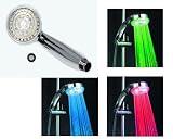 シャワー ヘッド 温度 で 三色 に 色 が 変わる おもしろ LED　シャワー　おまけ付