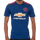 2016 2017 Manchester United DIY名前と番号Away Football Soccer Jersey inブルーfor New Season L ブルー