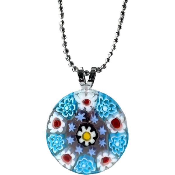 Amazon | ベネチアングラス ペンダント ネックレス イタリア製