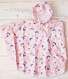 【marle pawda】 レインポンチョ 　子ども用（９０－１００ｃｍ）　ちょうちょピンク