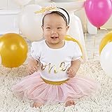 ベビーアスペン Baby Aspen 女の子用 First Birthday半袖ボディスーツxチュチュスカートxヘッドバンド超豪華3点セット [並行輸入品]